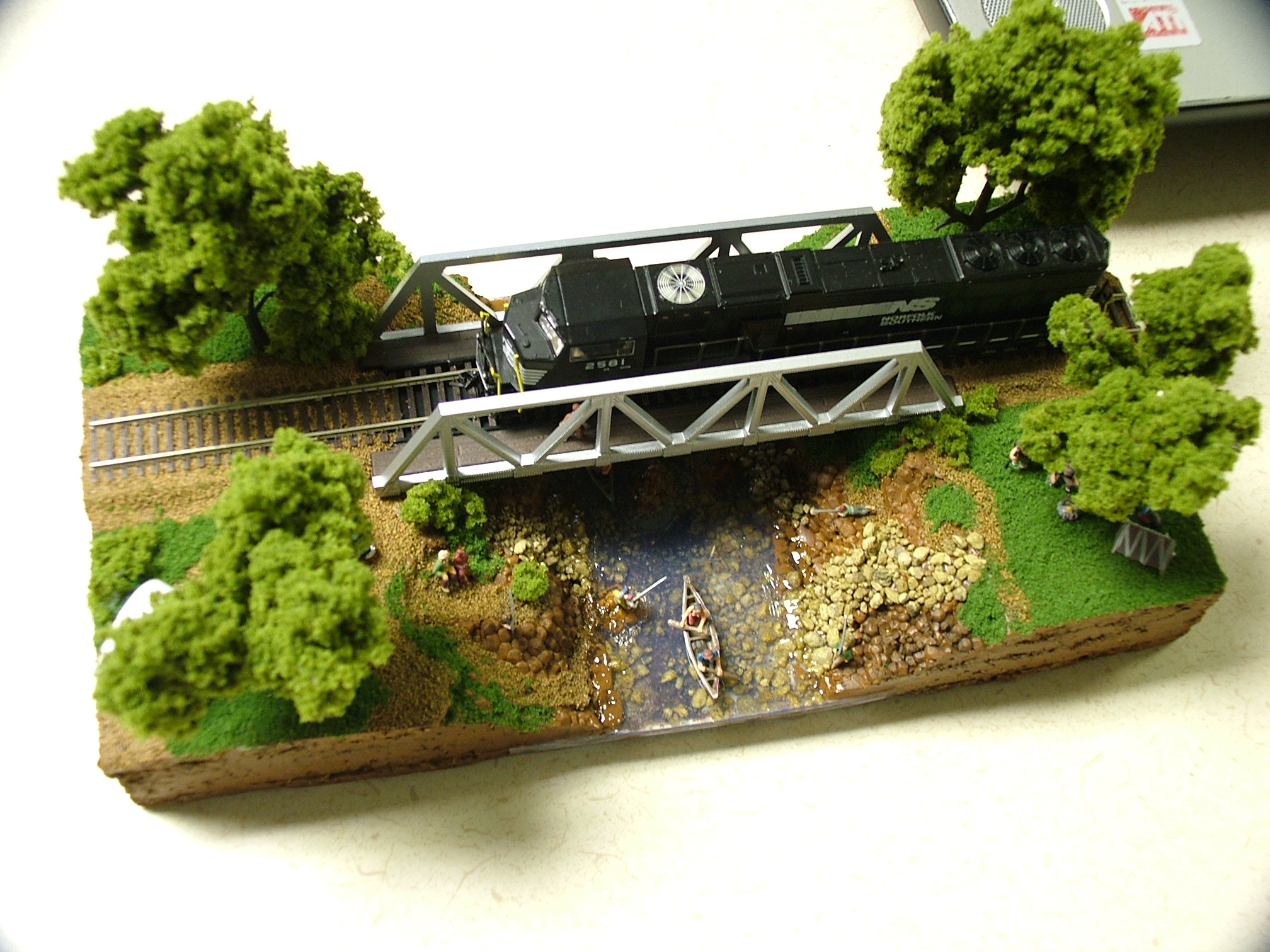 People Fishing, boating and camping. Which I'll and to my layout later 