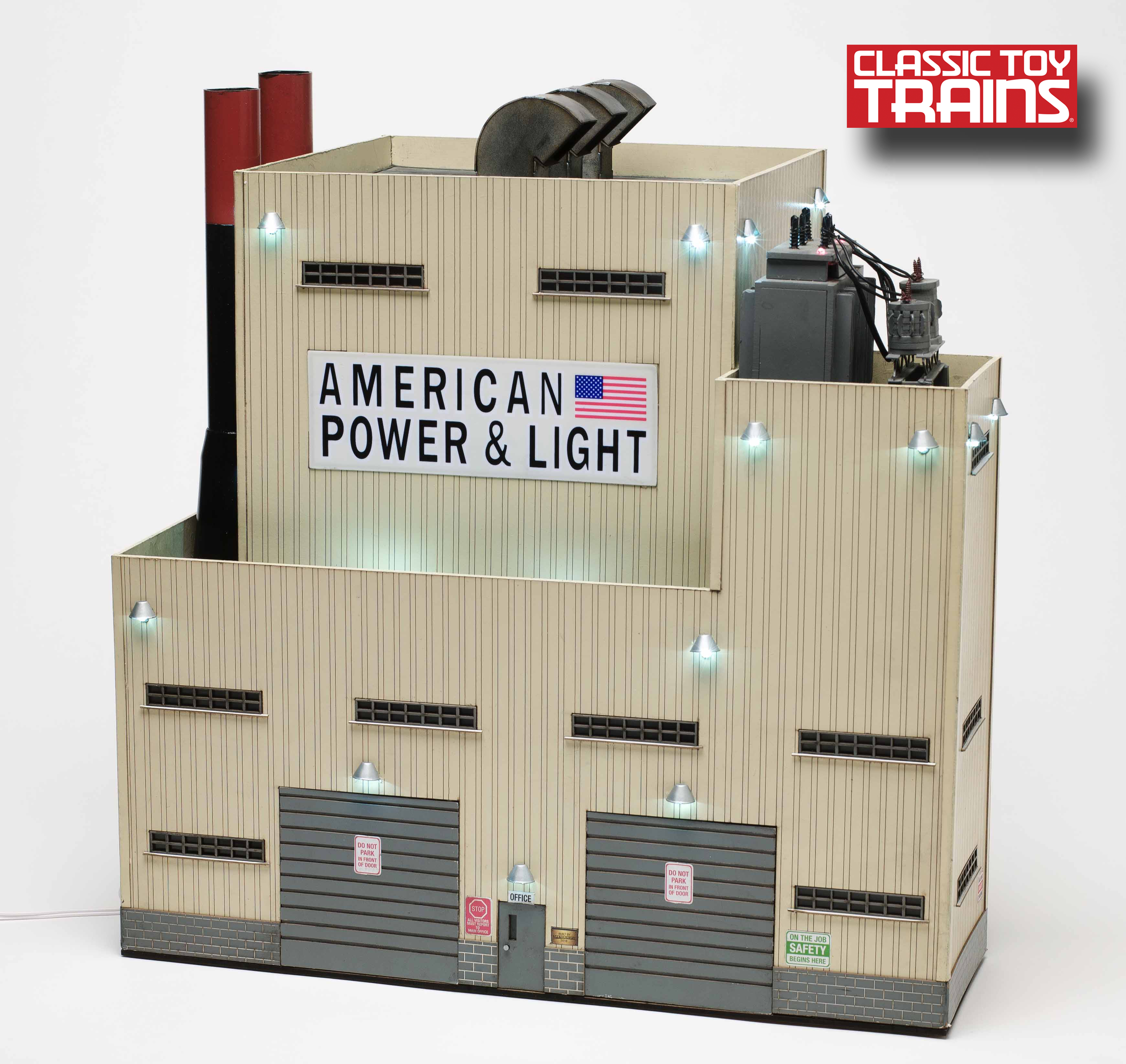 Menards ~ O Gauge American Power & Light Building *first run with button* ~A